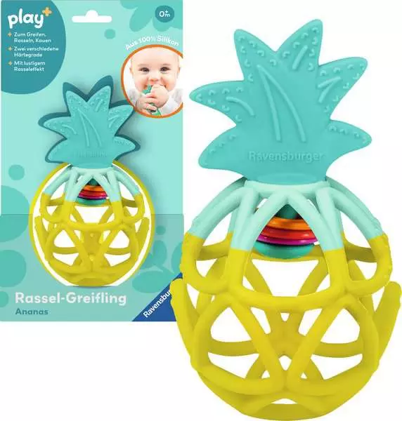 Rassel-Greifling: Ananas - Babyspielzeug ab 0 Monaten