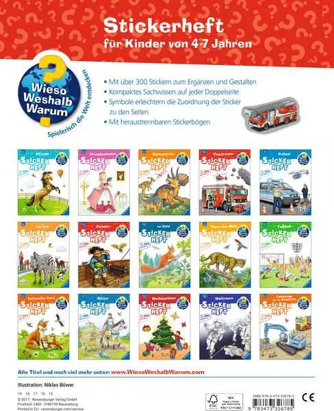 Ravensburger Wieso? Weshalb? Warum? Stickerheft - Feuerwehr