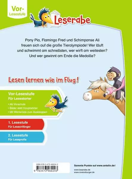 Leserabe Vor-Lesestufe - Die Tierolympiade