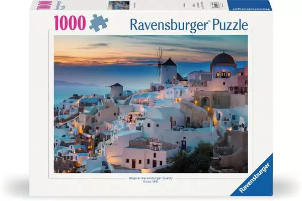 Puzzle 1000 Teile - Abend über Santorini
