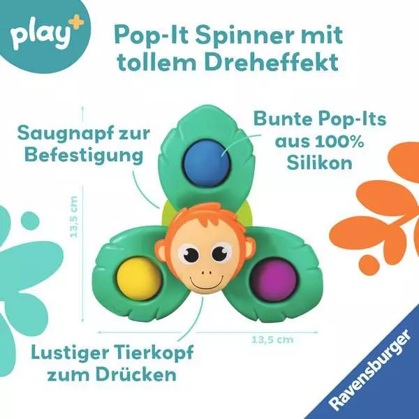 Pop-it Spinner: Affe - Babyspielzeug ab 6 Monaten