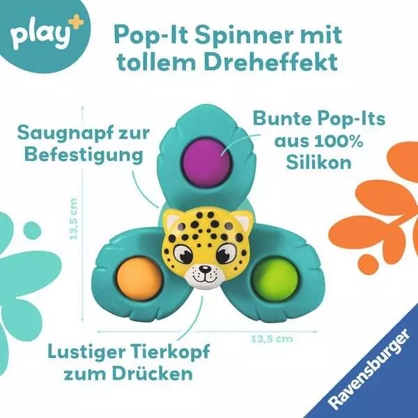Pop-it Spinner: Leopard - Babyspielzeug ab 6 Monaten