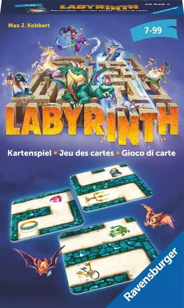 Labyrinth Kartenspiel - Reisespiel ab 7 Jahren
