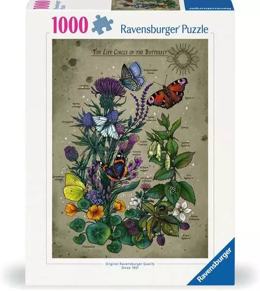Puzzle 1000 Teile - Lebenseis eines Schmetterlings