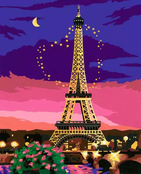 CreArt Stadt der Liebe - Malen nach Zahlen für Erwachsene