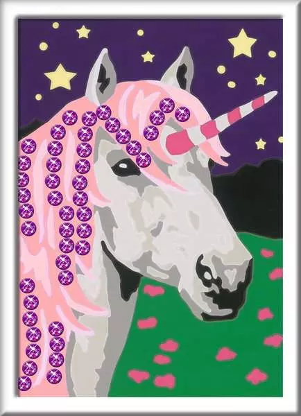 CreArt Einhorn - Malen nach Zahlen für Kinder ab 7 Jahren