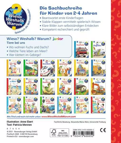Ravensburger Wieso? Weshalb? Warum? junior. Band 33 - Tiere bei uns