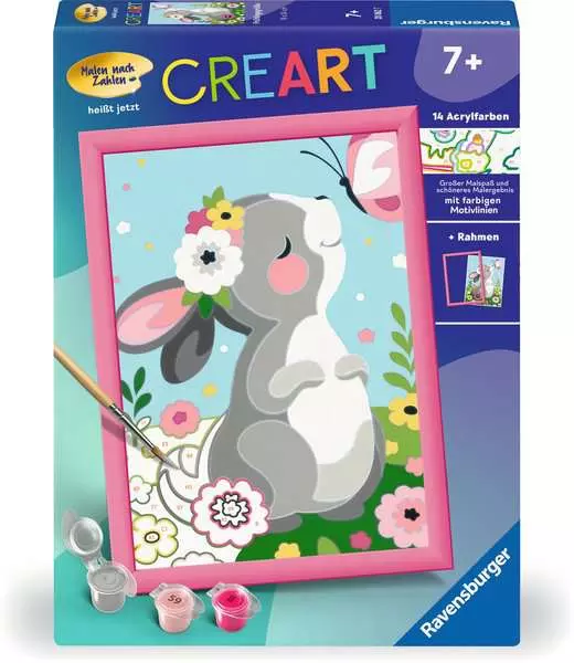 CreArt Frühlingsgrüße - Malen nach Zahlen für Kinder ab 7 Jahren