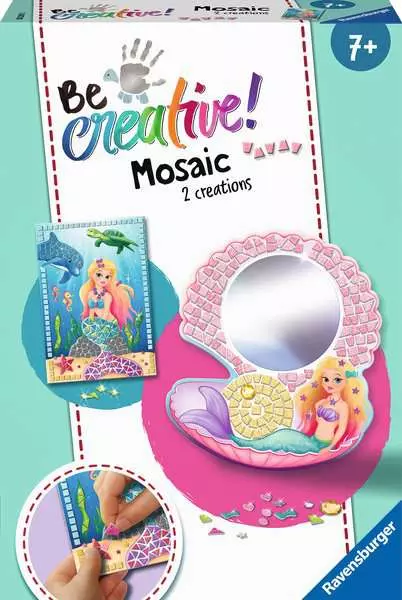 BeCreative Midi - Mosaik Meerjungfrau - Bastelset für Kinder ab 7 Jahren