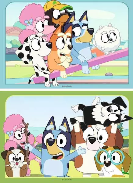 Kinderpuzzle ab 3 Jahren - Spaß mit Bluey - 12 Teile