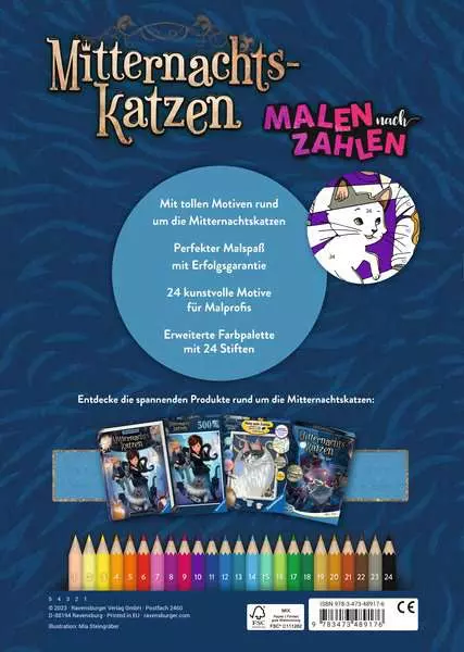 Malen nach Zahlen - Mitternachtskatzen