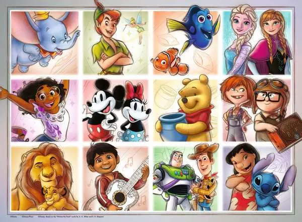 Kinderpuzzle ab 6 Jahren - Disney Multicharacter - 100 Teile