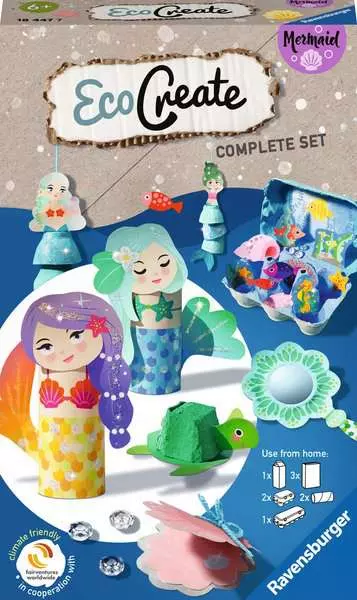 EcoCreate Mini - Meerjungfrauen - Bastelset für Kinder ab 6 Jahren