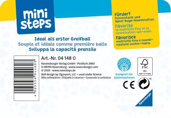 baliba - Babys Lieblingsball rot - Babyspielzeug ab 0 Monaten