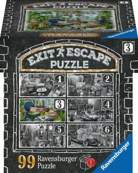 Puzzle 99 Teile - Im Gutshaus Wintergarten