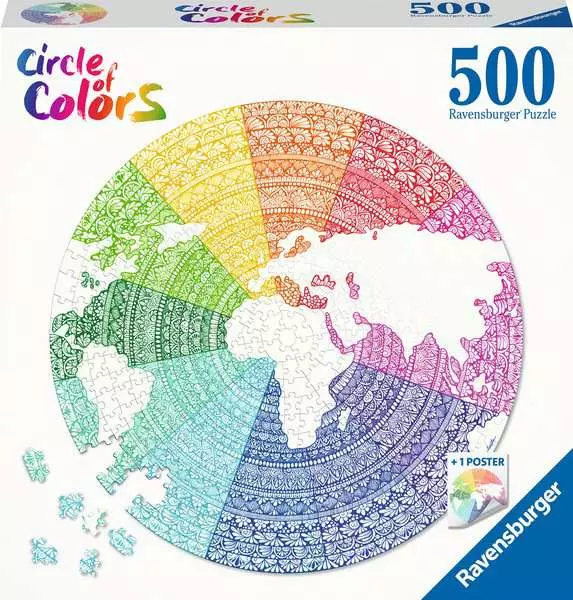 Puzzle 500 Teile - Circle of Colors - Mandala