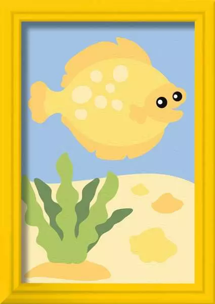 CreArt Fröhlicher Fisch - Malen nach Zahlen für Kinder ab 7 Jahren