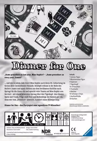 Der 90. Geburtstag oder Dinner for One - Spiel ab 10 Jahren