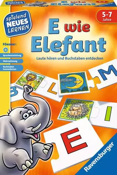 E wie Elefant - Kinderspiel ab 5 Jahren