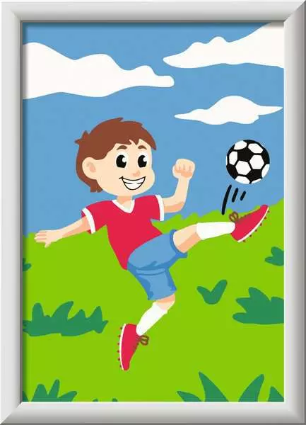 CreArt Spaß am Fußball - Malen nach Zahlen für Kinder ab 7 Jahren