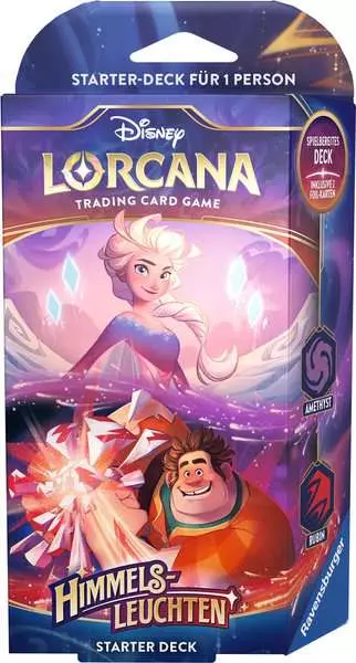 Disney Lorcana: Himmelsleuchten - Starter Deck Amethyst und Rubin (Deutsch)