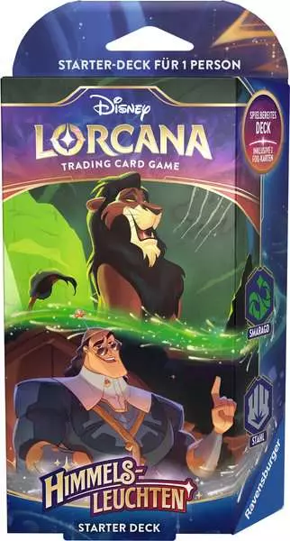 Disney Lorcana: Himmelsleuchten - Starter Deck Smaragd und Stahl (Deutsch)