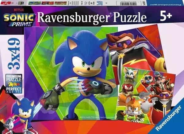 Kinderpuzzle ab 5 Jahren - Die Abenteuer von Sonic - 49 Teile