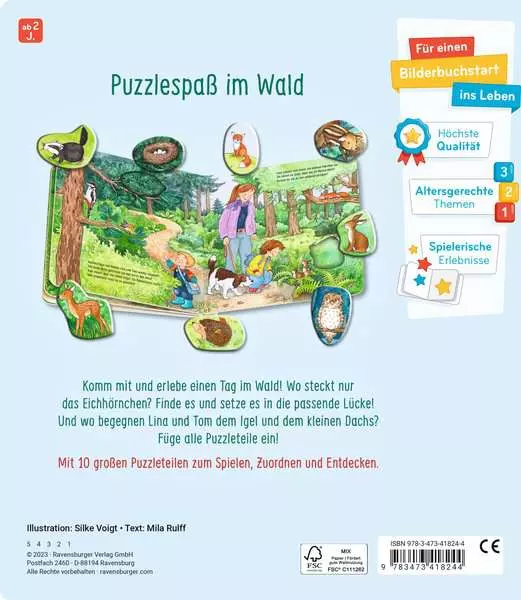 Mein großes Puzzle-Spielbuch - Wald