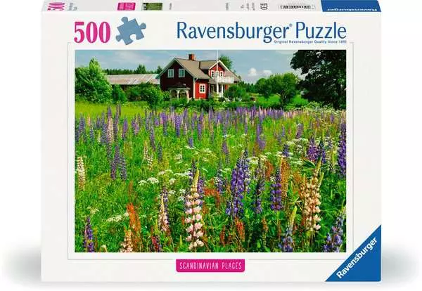 Puzzle 500 Teile - Bauernhof in Schweden