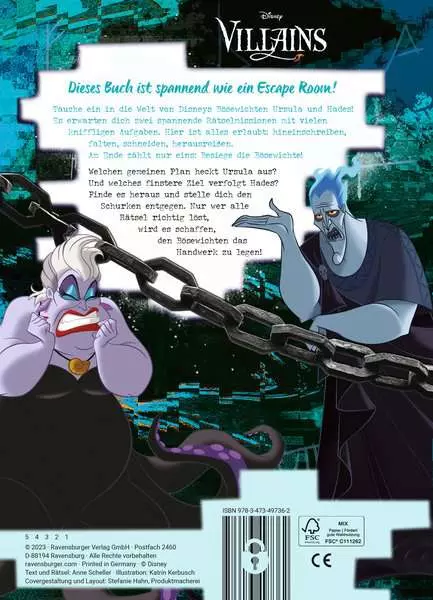 Disney Villains - Ravensburger Exit Room Rätsel: Besiege Ursula und Hades