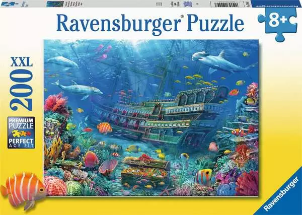 Kinderpuzzle ab 8 Jahren - Versunkenes Schiff - 200 Teile