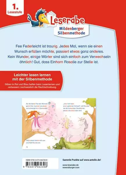 Leserabe mit Mildenberger Silbenmethode - Fee Federleicht und das Einhorn