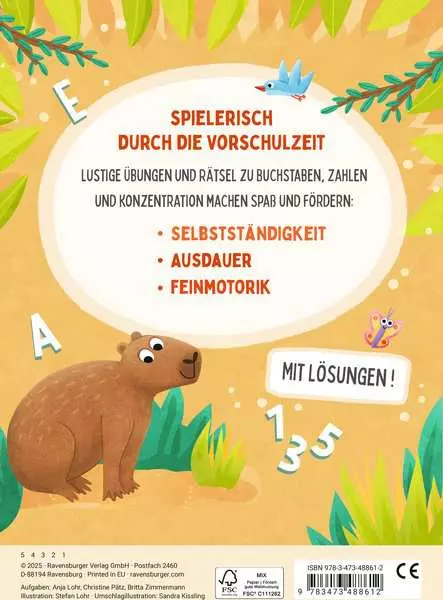 Mein Vorschulblock: Buchstaben Zahlen. Konzentration