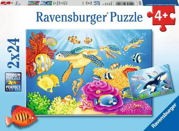 Kinderpuzzle ab 4 Jahren - Kunterbunte Unterwasserwelt - 24 Teile