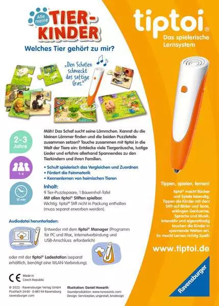 Alle meine Tierkinder - Lernspiel ab 2 Jahren