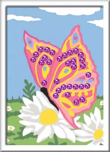 CreArt Schmetterling - Malen nach Zahlen für Kinder ab 7 Jahren