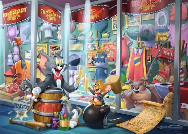 Puzzle 1000 Teile - Ruhmeshalle von Tom & Jerry