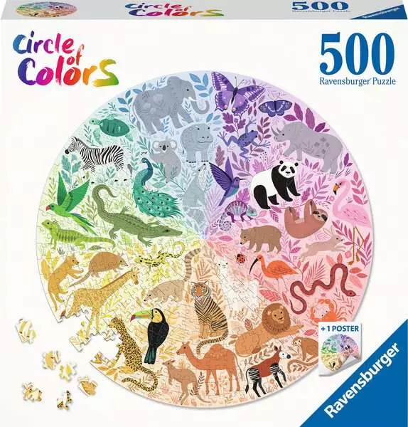 Puzzle 500 Teile - Circle of Colors - Tiere