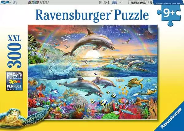 Kinderpuzzle ab 9 Jahren - Delfinparadies - 300 Teile