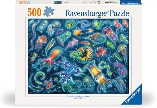 Puzzle 500 Teile - Farbenfrohe Quallen