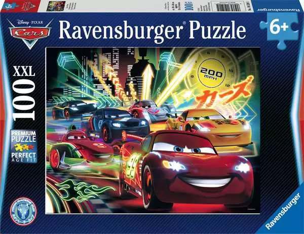 Kinderpuzzle ab 6 Jahren - Cars Neon - 100 Teile