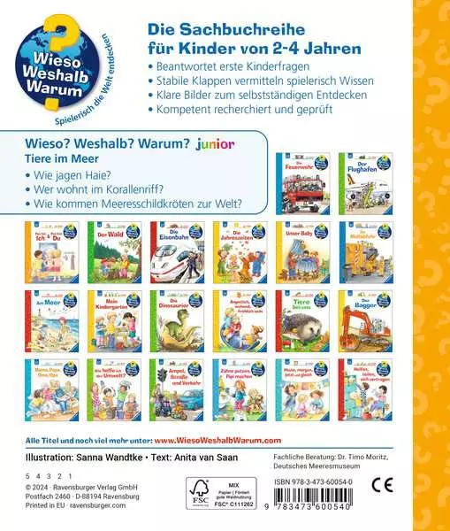 Ravensburger Wieso? Weshalb? Warum? junior. Band 57 - Tiere im Meer