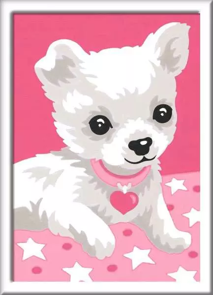 CreArt Chihuahua - Malen nach Zahlen für Kinder ab 7 Jahren