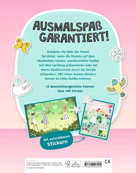 Mein Ausmalstickerbuch - Traumkleider