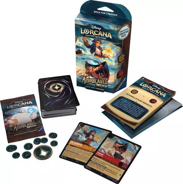 Disney Lorcana: Azurblaues Meer - Bernstein und Rubin Deck (Deutsch)