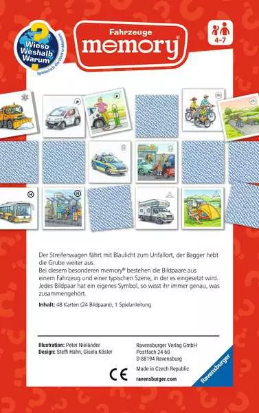 Wieso? Weshalb? Warum? Fahrzeuge memory® - Reisespiel ab 4 Jahre - Reisespiel ab 4 Jahren