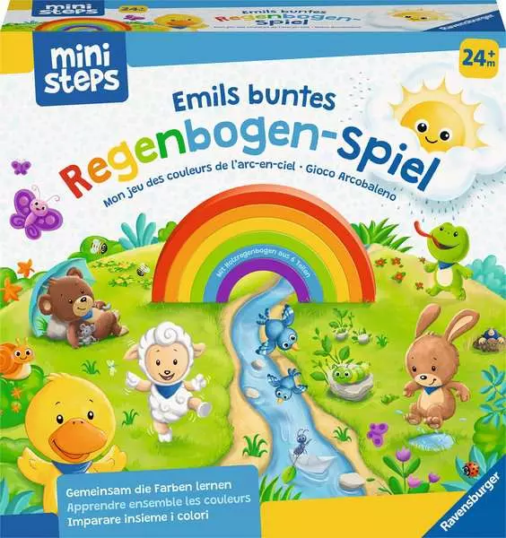 Emils buntes Regenbogen-Spiel - Kinderspiel ab 2 Jahren