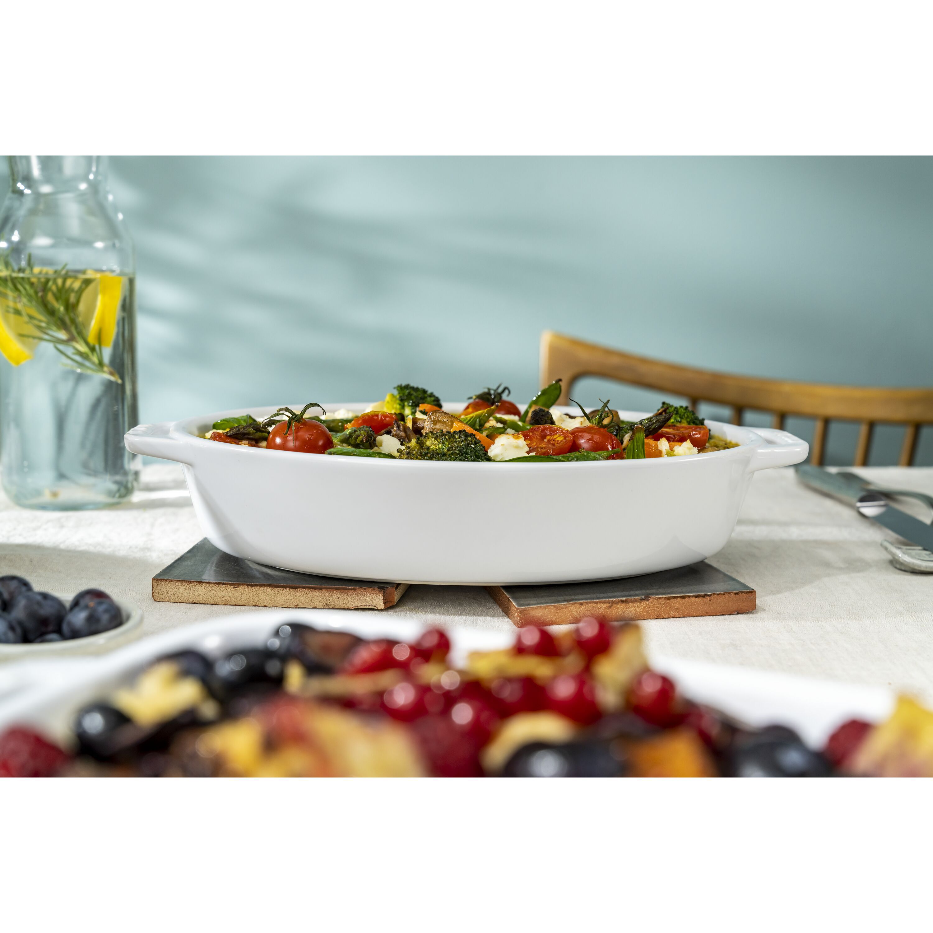 Staub        Ceramique                Auflaufform 23 cm, oval, Weiß, Keramik