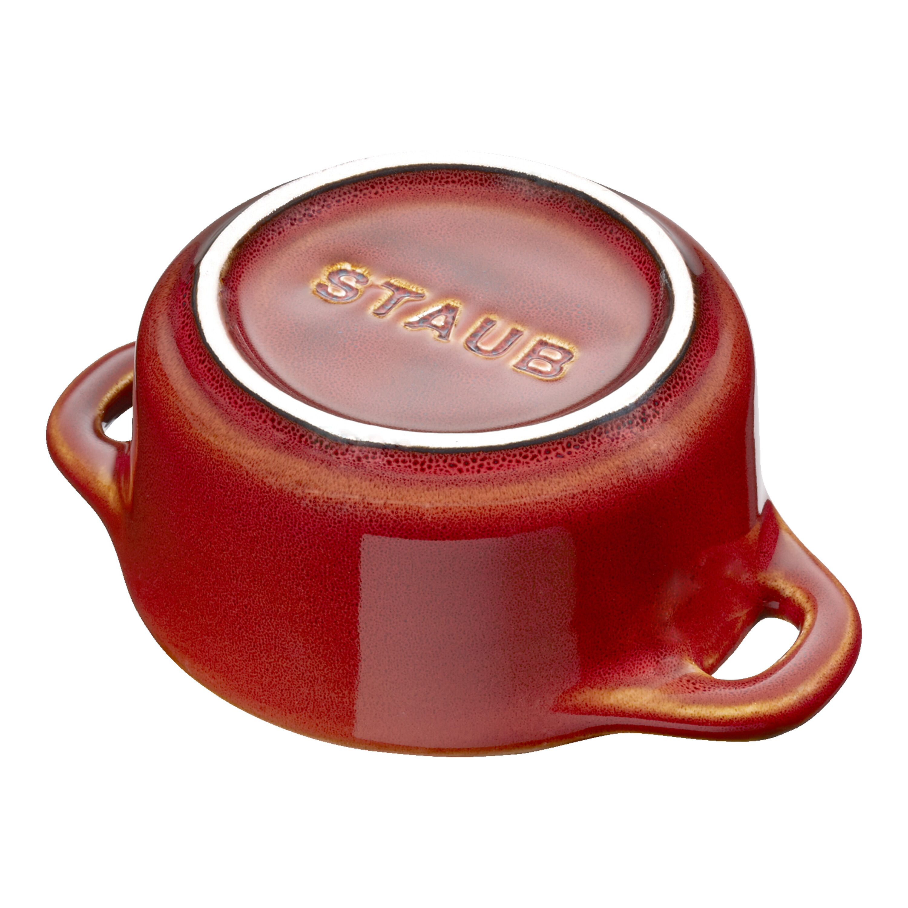 Staub        Ceramique                Mini Cocotte 10 cm, rund, Antik-Kupfer, Keramik