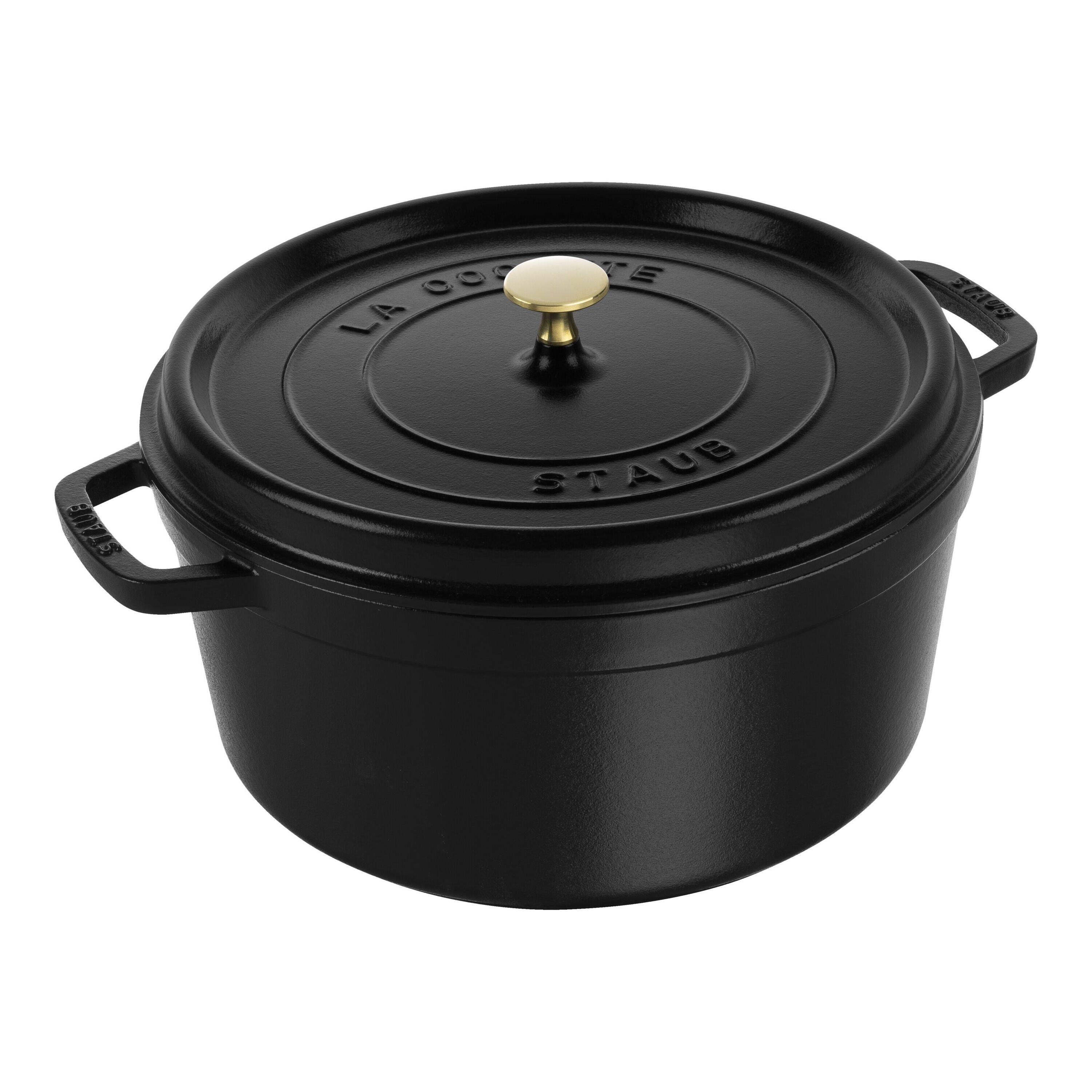 Staub        La Cocotte                Cocotte 30 cm, rund, Schwarz, Gusseisen